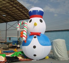 C1-167 クリスマス用空気入り雪だるまとキャンディーステッキ
