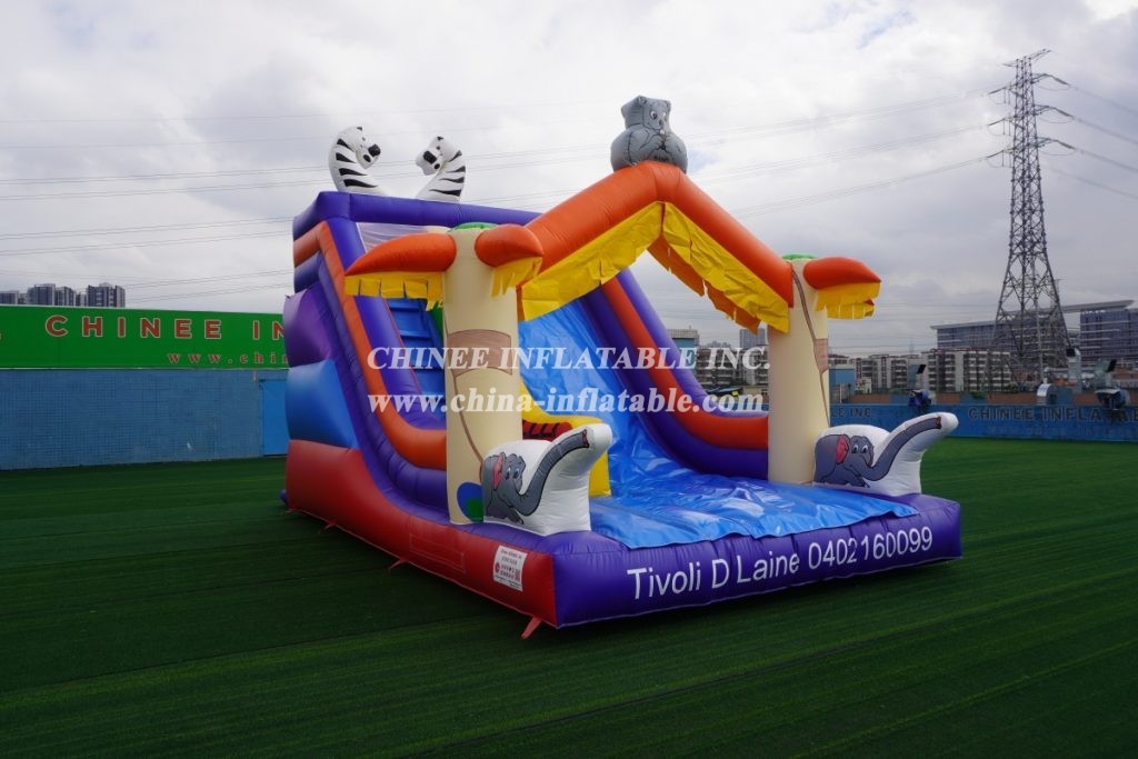 T8-732 Outdoor Inflatable Giant Dry Slide Animal Theme For Commercial Used