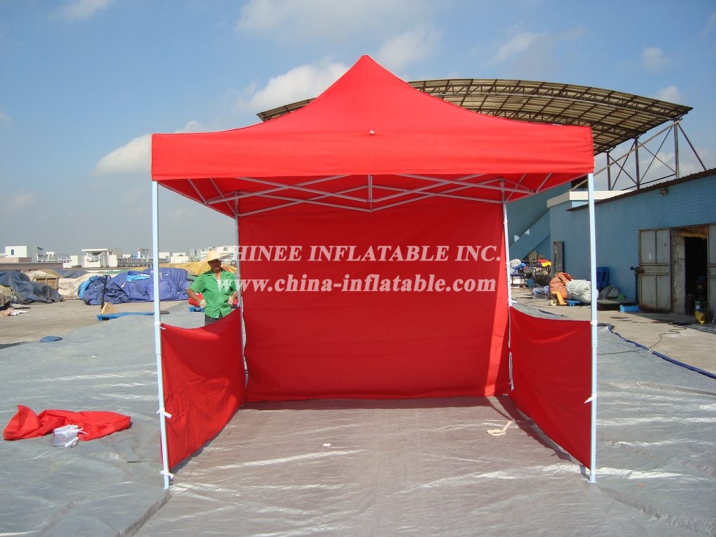 F1-17 Commercial Folding Red Canopy Tent