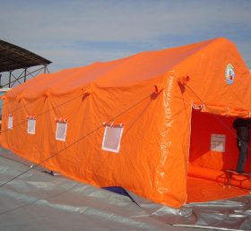 Tent1-451 オレンジ色の空気入りテント