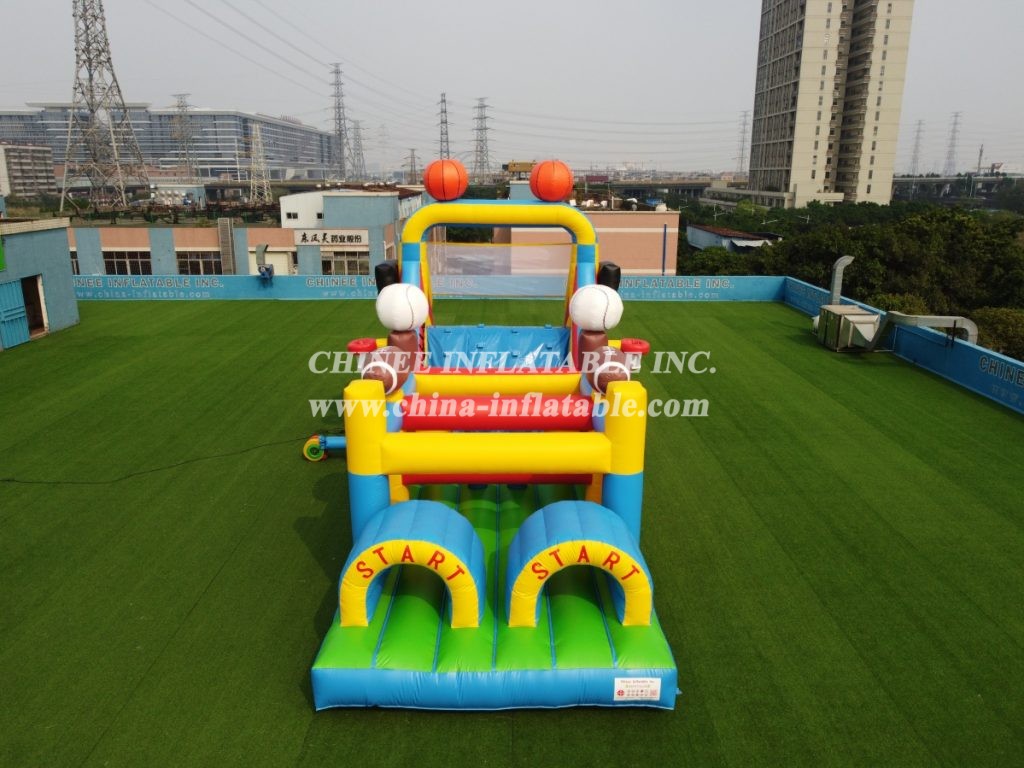 T7-404 Inflatable Soccer Ostacle Challenge Run