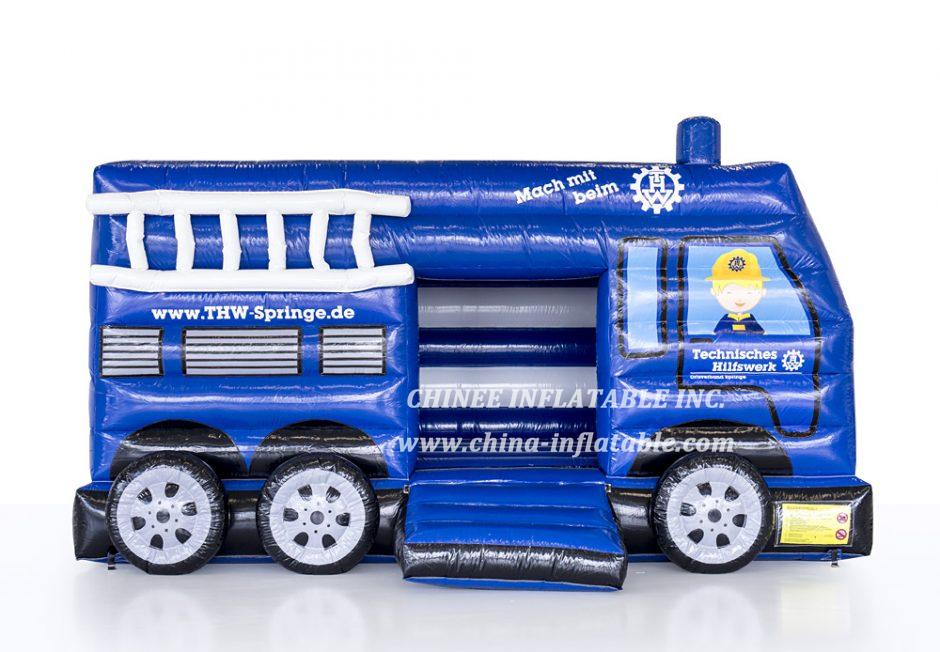 T2-3424 Firetruck Custom Made Moonwalk Thw