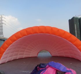 Tent1-603 オレンジ色の巨大空気入りテント