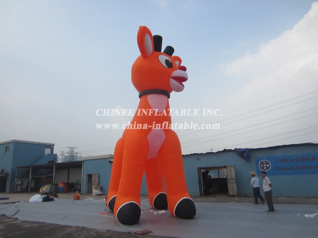 C1-180 Christmas Inflatables Orange Deer