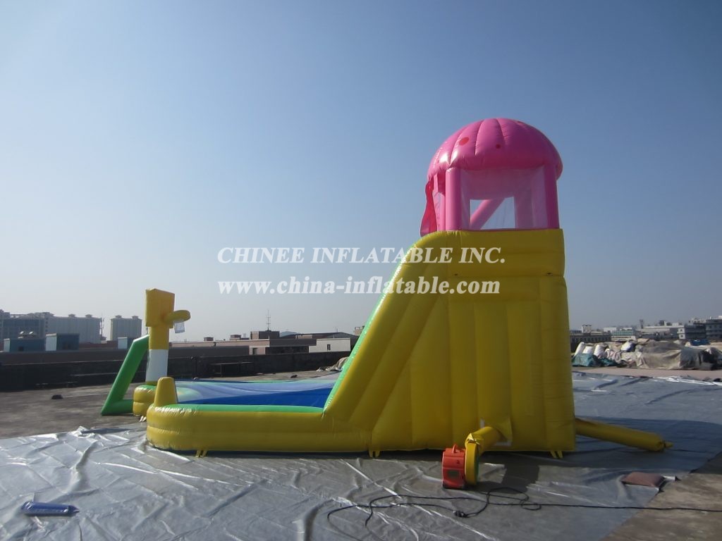 T8-848 Patrick Star Inflatable Slide With Swimming Pool