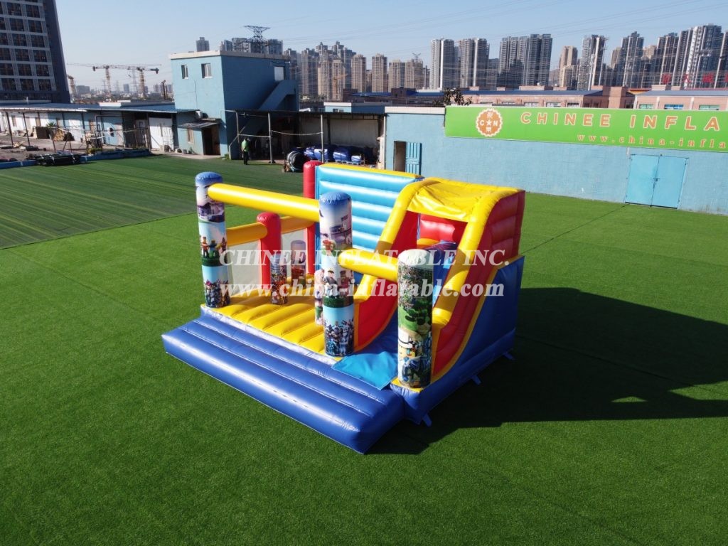 T2-3210C Roblox Themed Inflatable Bounce House With Slide