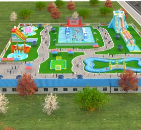 IS11-4014 最大インフレータブルゾーンの空気入り遊園地屋外遊園地