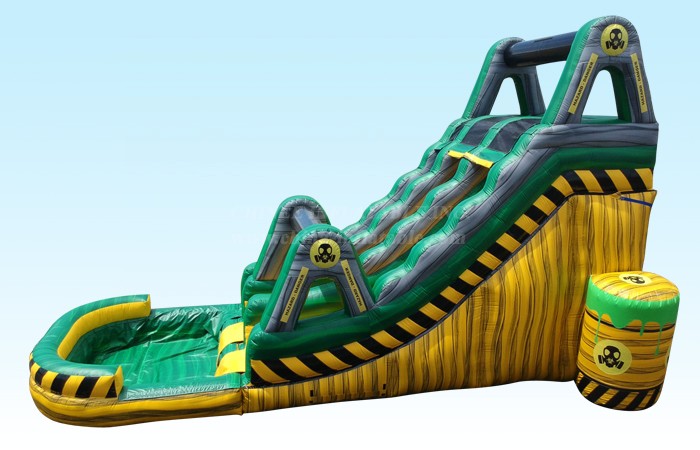 T8-4073 18Ft Dual Lane Hazard Water Slide