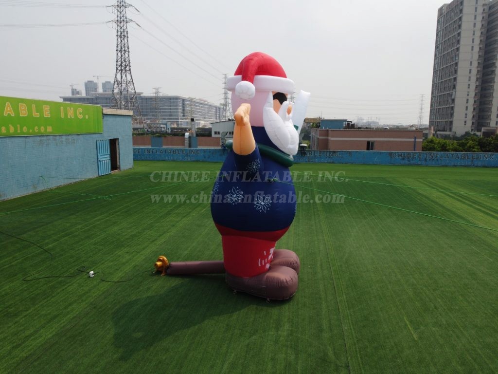 C1-265 Beach Style Inflatable Santa Claus With Sunglasses