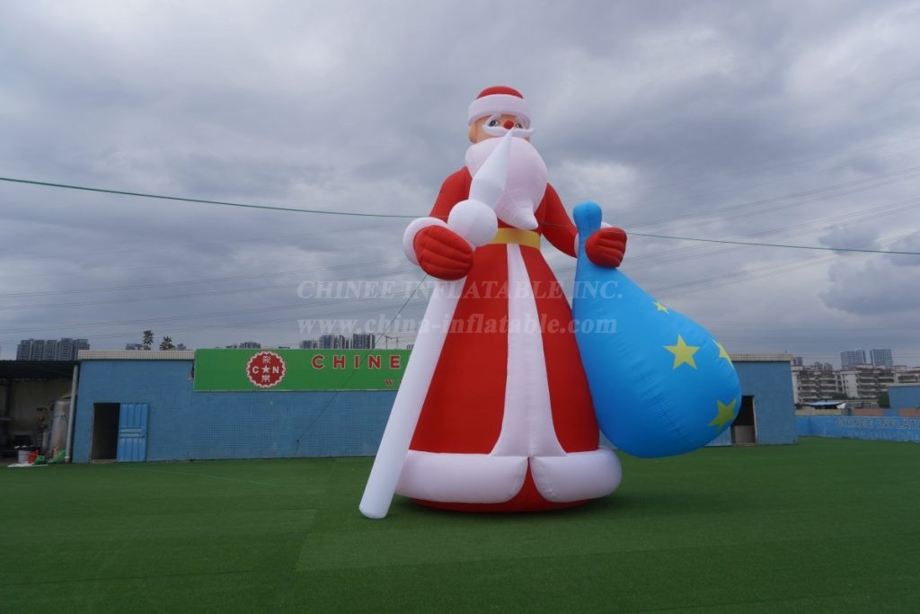 C1-223 8M Height Inflatable Santa Claus With Gift