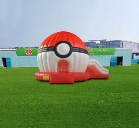 T2-4443 滑り台を備えたPok é mon Pokeballインフレータブル城