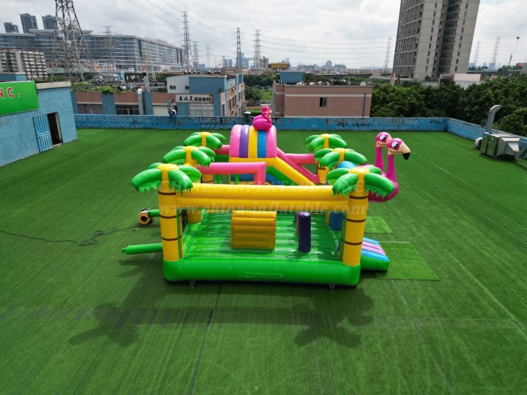 T2-4897 Flamingo Bouncy Castle With Slide