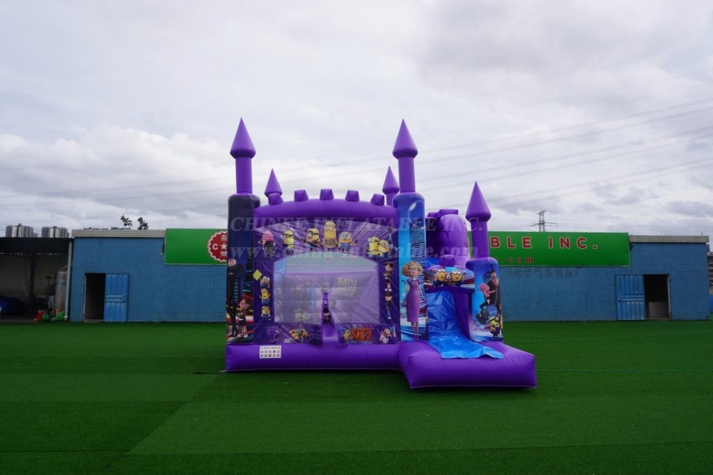 T5-673B Minion theme bouncy castle with slide