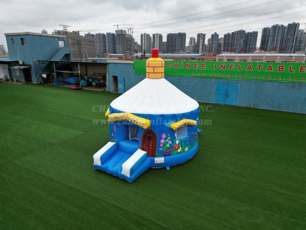 T2-1484 Garden house style bounce house