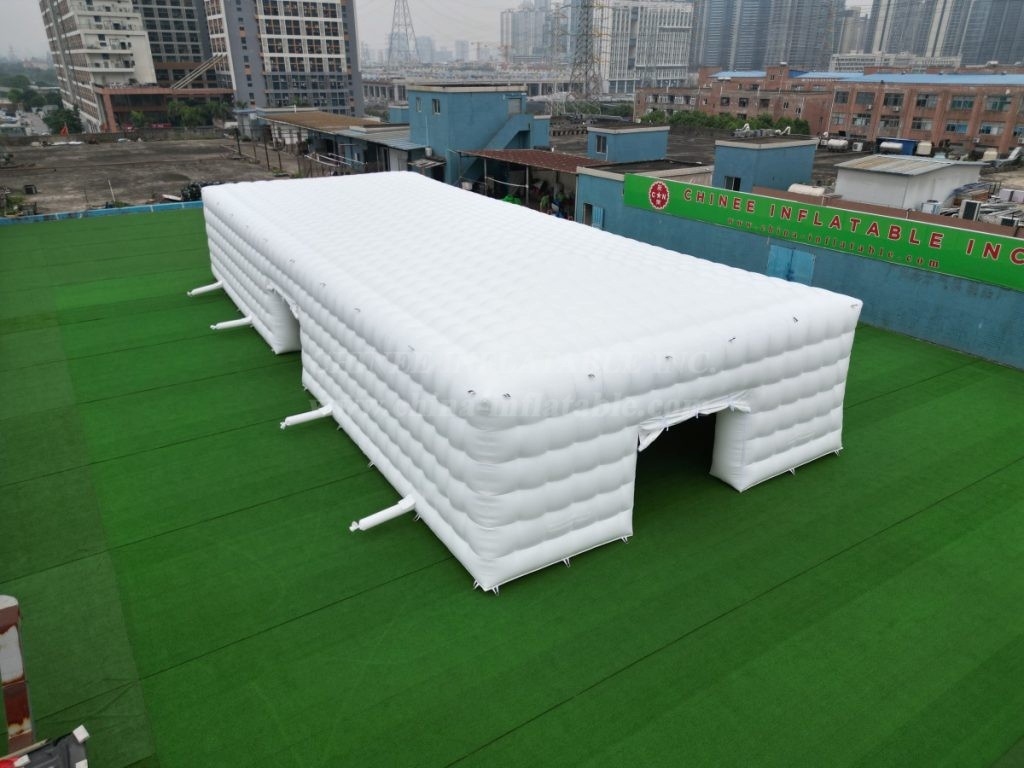 Tent1-4719 250㎡ pure white inflatable cube tent