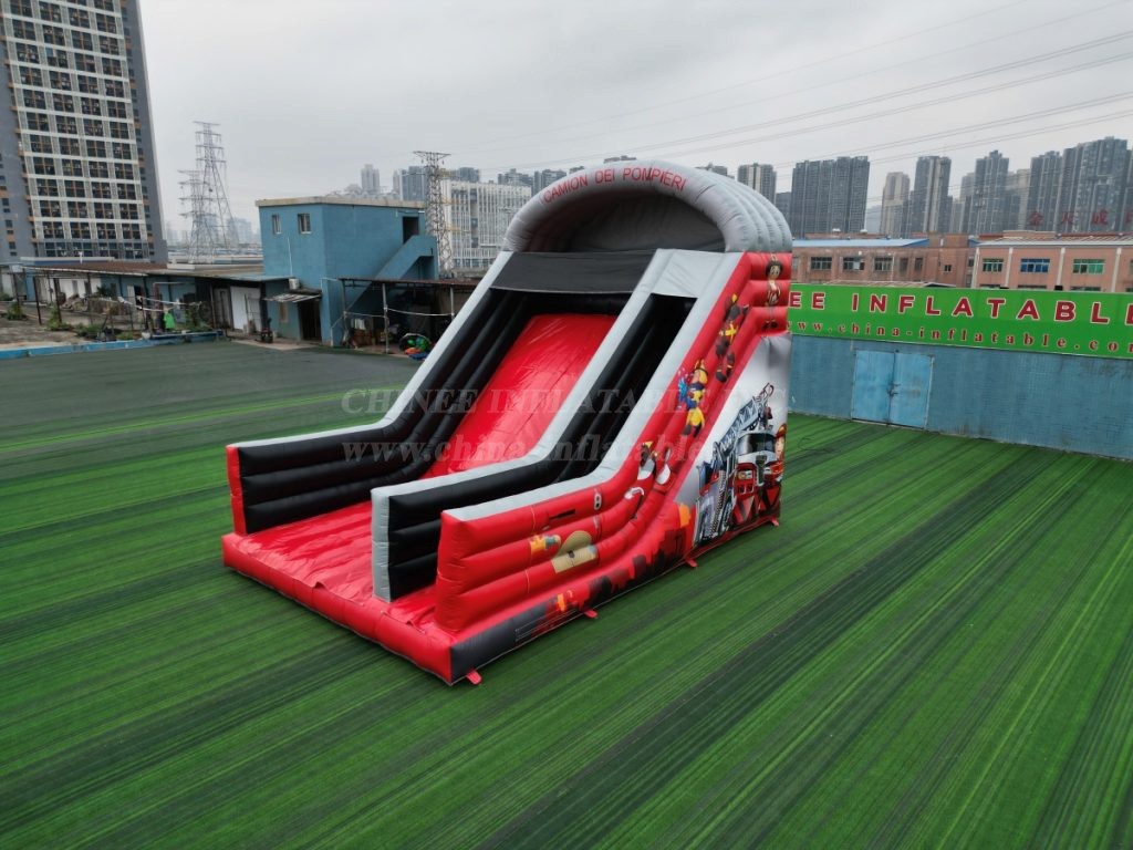 T8-1295C Fire Truck Inflatable Slide