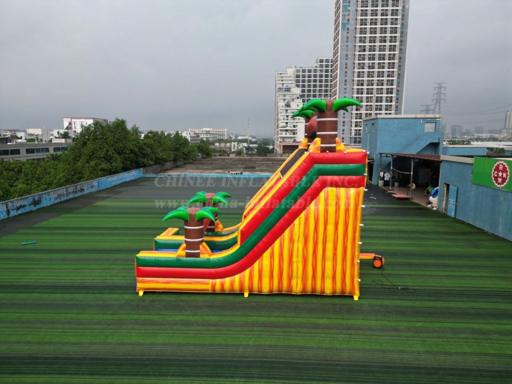 T8-5302B Tropical Inflatable Wet & Dry Slide