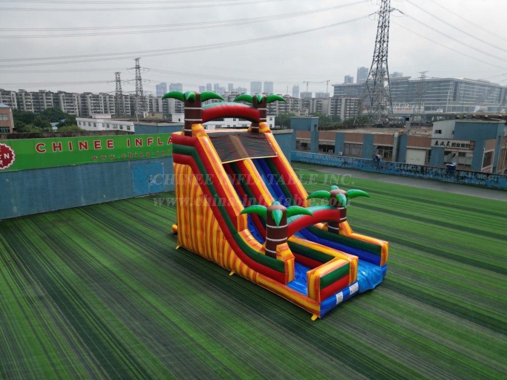 T8-5302B Tropical Inflatable Wet & Dry Slide