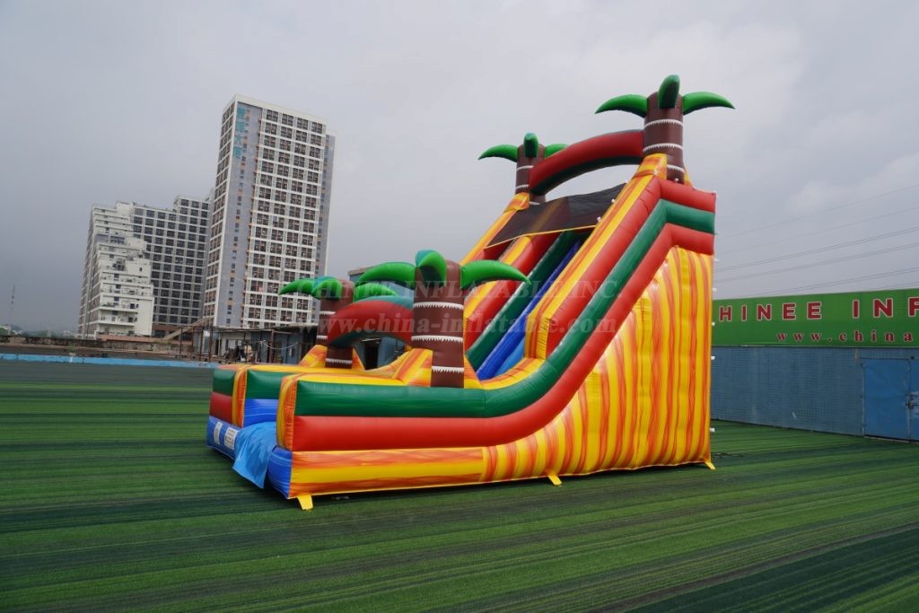 T8-5302B Tropical Inflatable Wet & Dry Slide