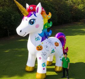 Cartoon3-330 Halloween Unicorn Inflatabl...