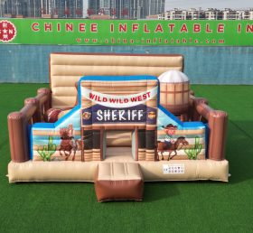 T6-5601 Western Themed Bounce House