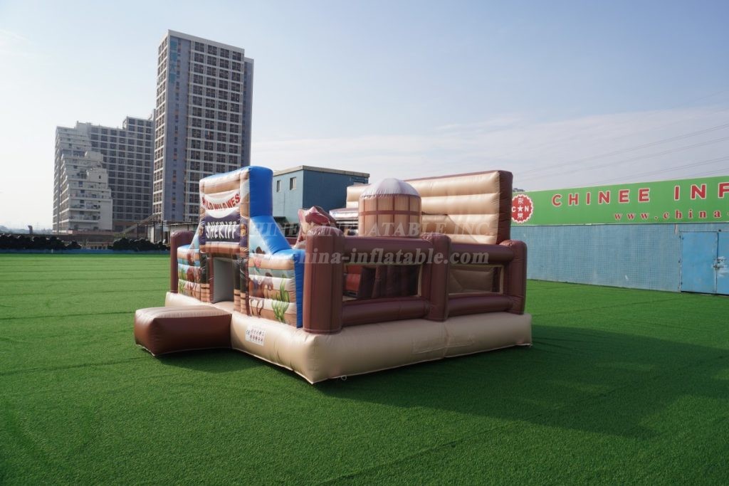 T6-5601 Western Themed Bounce House
