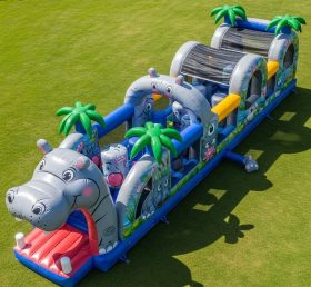 T7-3858 Hippo Theme Inflatable Obstacle ...
