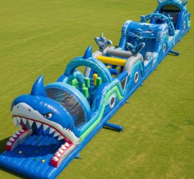 T7-3996 Shark Theme Inflatable Obstacle ...