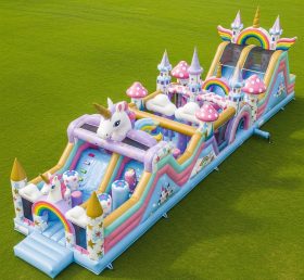 T7-4047 Unicorn Theme Inflatable Obstacl...