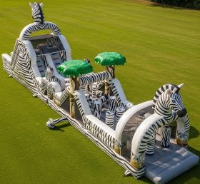 T7-4082 Zebra Theme Inflatable Obstacle ...