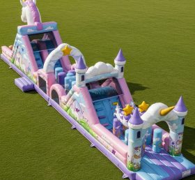 T7-4457 Unicorn Theme Inflatable Obstacl...