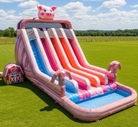 T8-5425 Pig Theme Inflatable Water Slide