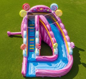T8-5474 Candy Theme Inflatable Water Sli...