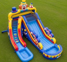 T8-5502 Clown Theme Inflatable Water Sli...