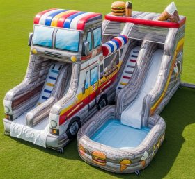T8-5597 Food Trucks Theme Inflatable Wat...