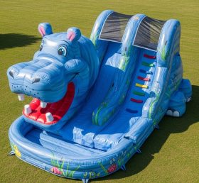 T8-5625 Hippo Theme Inflatable Water Sli...