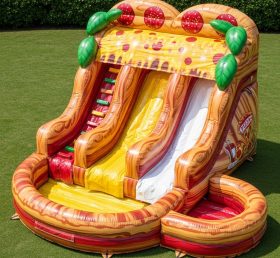 T8-5761 Pizza Theme Inflatable Water Sli...
