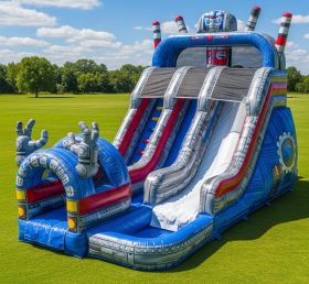T8-5781 Robot Theme Inflatable Water Sli...