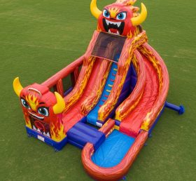 T8-7165 Blaze Monster Theme Inflatable W...