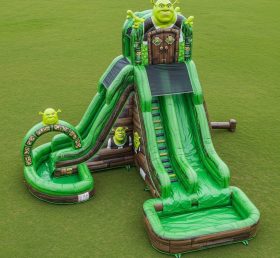 T8-7463 Shrek Theme Inflatable Water Sli...