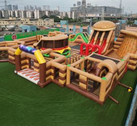 GF3-162 Hamburger Theme Inflatable Park