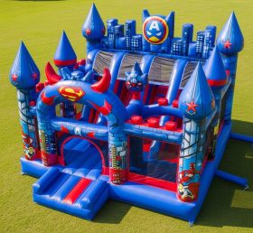 T5-2479 Superhero Theme Inflatable Castl...