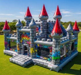 T5-2645 Graffiti Theme Inflatable Castle...
