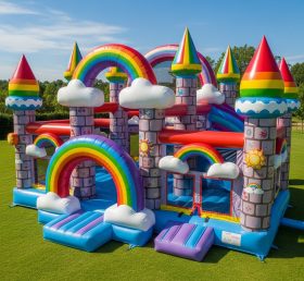 T5-2727 Rainbow Theme Inflatable Castles