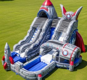 T8-9342 Rocket Theme Inflatable Water Sl...