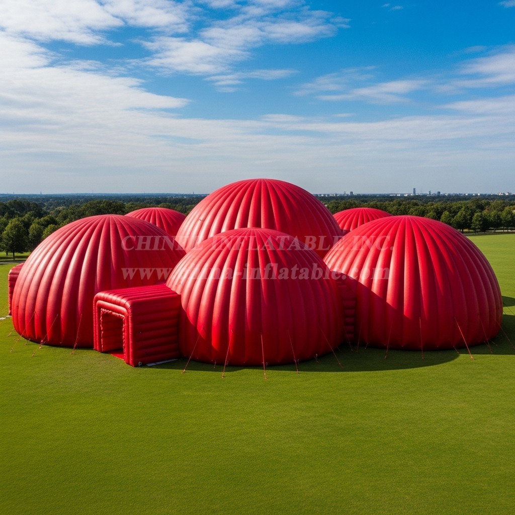 Tent1-6205 Giant Red Inflatable Dome