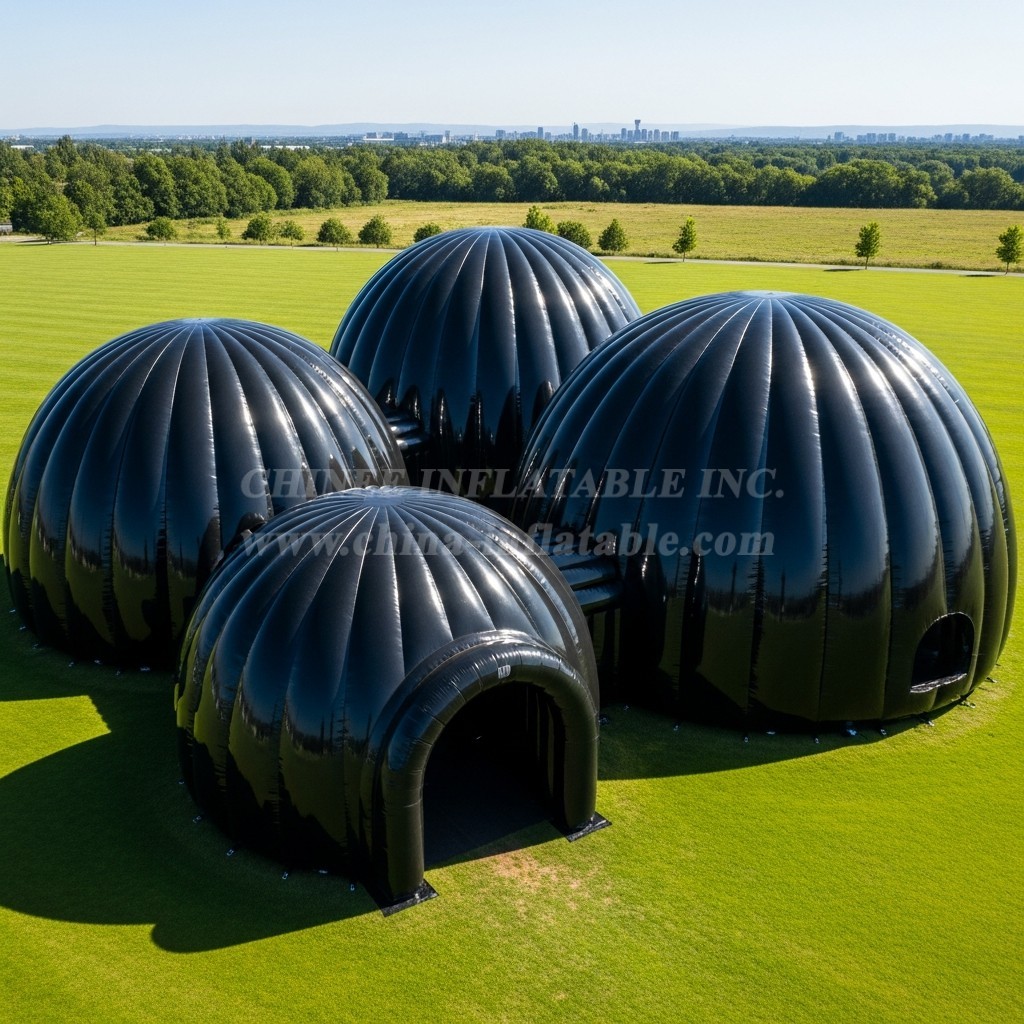 Tent1-6228 Black Dome Cluster Inflatable Dome