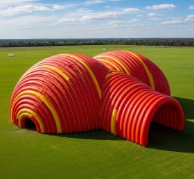 Tent1-6271 Red Swirl Stripe Inflatable D...