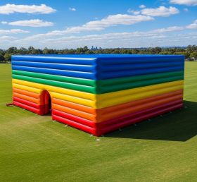 Tent1-6498 Rainbow Striped Inflatable Te...